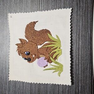 Handmade machine embroidery patch
